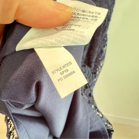 J Crew‎ Navy Blue Guipure Lace Midi Dress Size 4 - Picture 11 of 11